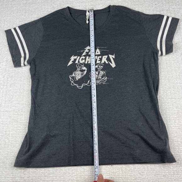 LAT Apparel Womens XL Graphic T-Shirt Charcoal Gray Foo Fighters Short Sleeve - Picture 10 of 16